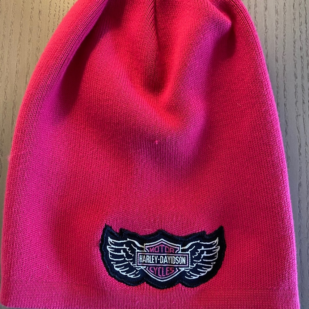 Girls 2T-4T Pink Harley-Davidson Winter Hat